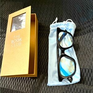 The Book Club SNATCHER IN BLACK TIE unisex no Rx Blue Light Reading Glasses